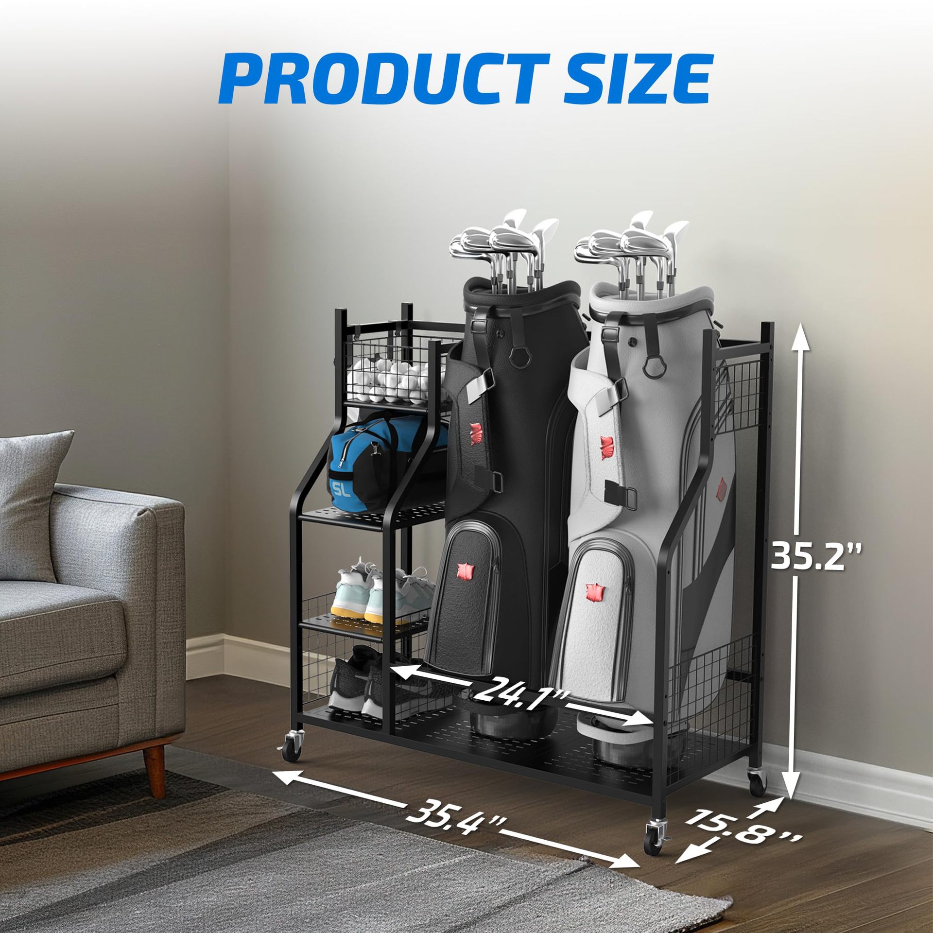 #Cross-border Standing Type Me - đánh giá và giá Golf Equipment Garage Storage