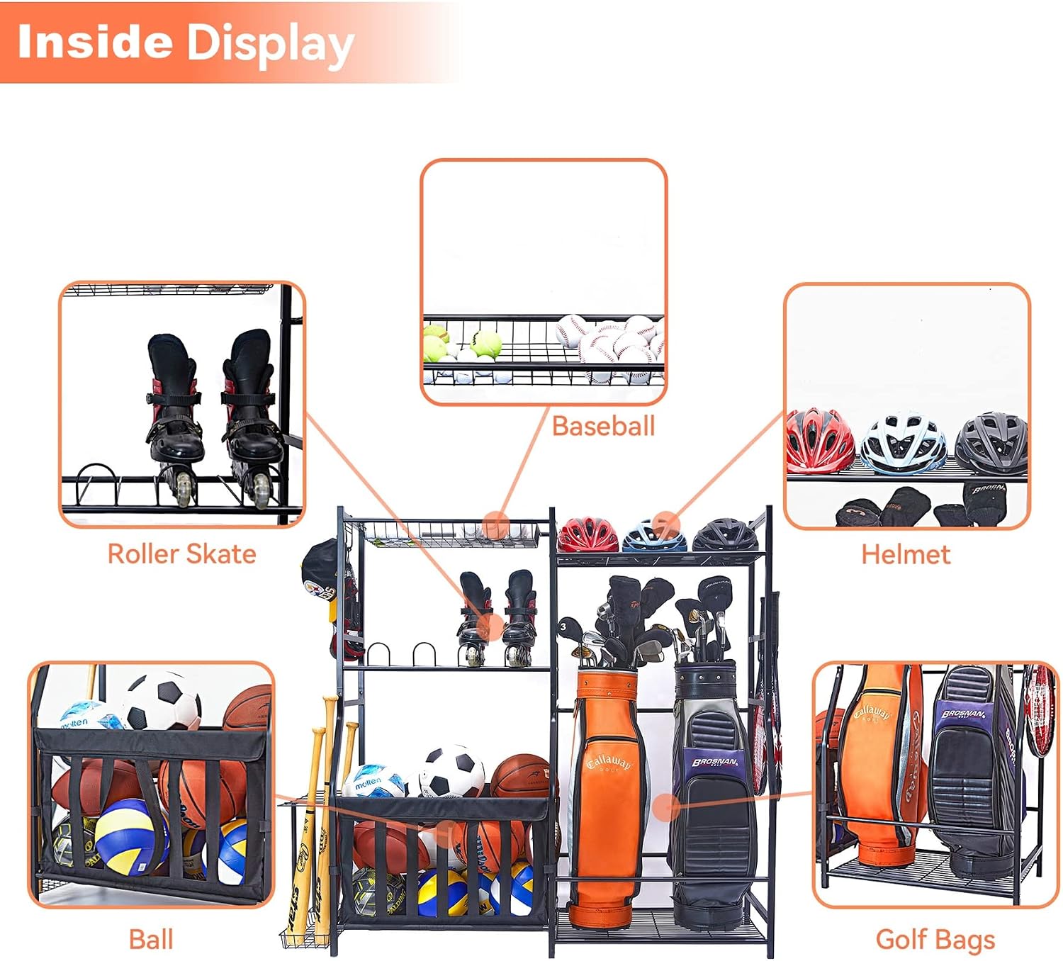 Garage Sports Equipment Storag - đánh giá và giá Golf Equipment Organizer For Garage