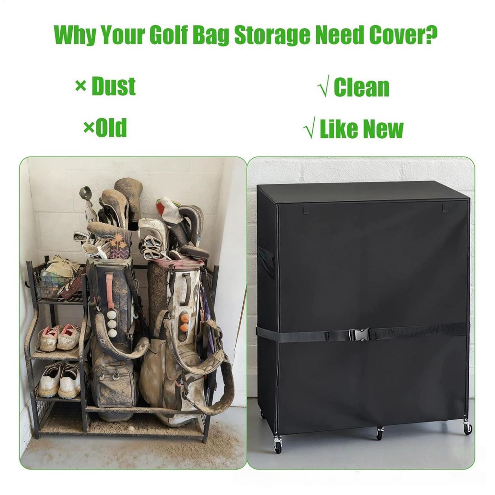 Dust Cover for Golf Storage Ra - đánh giá và giá Golf Equipment Organizer For Garage
