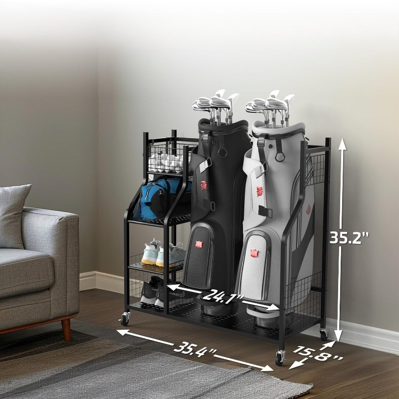 Golf Bag Storage Rack, Club Di - đánh giá và giá Golf Equipment Garage Storage