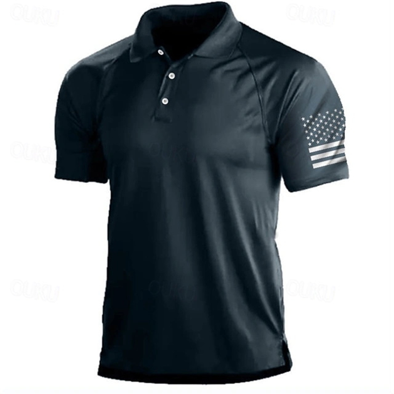 3D Print USA Flag Pattern Polo - đánh giá và giá Golf Equipment Rental