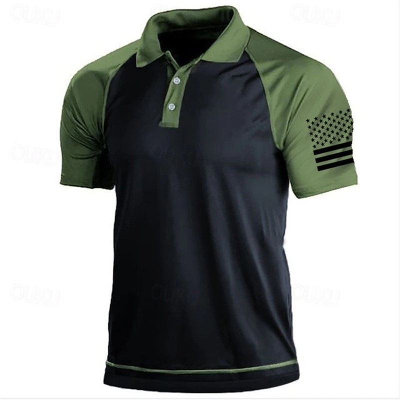 3D Print USA Flag Pattern Polo - đánh giá và giá Golf Equipment Rental