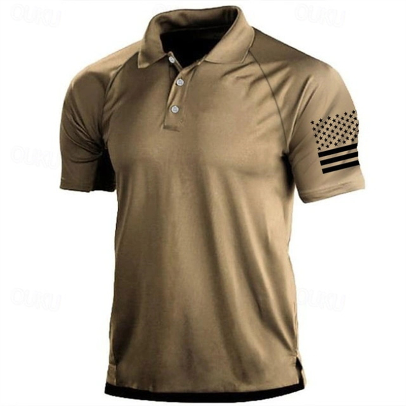 3D Print USA Flag Pattern Polo - đánh giá và giá Golf Equipment Rental