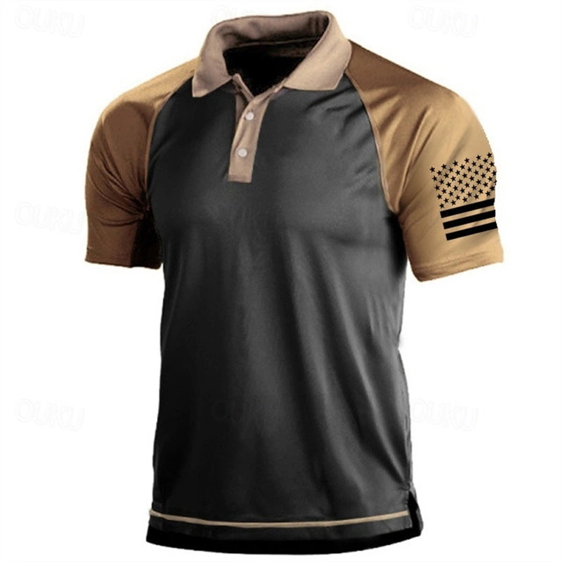 3D Print USA Flag Pattern Polo - đánh giá và giá Golf Equipment Rental