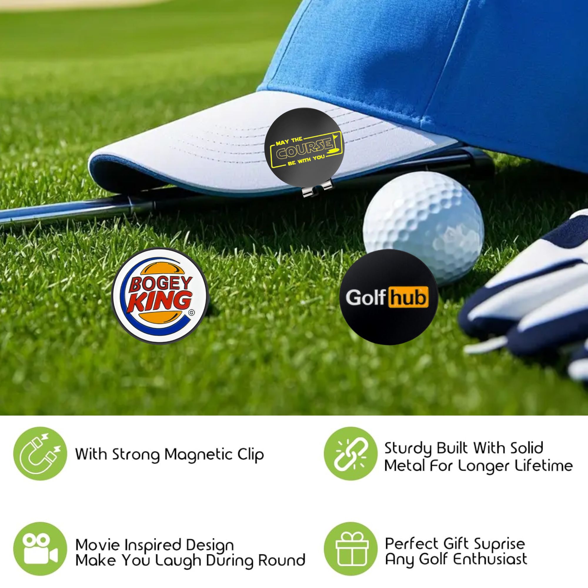 3 Pcs Funny Golf Ball Markers  - đánh giá và giá Golf Ball Premium