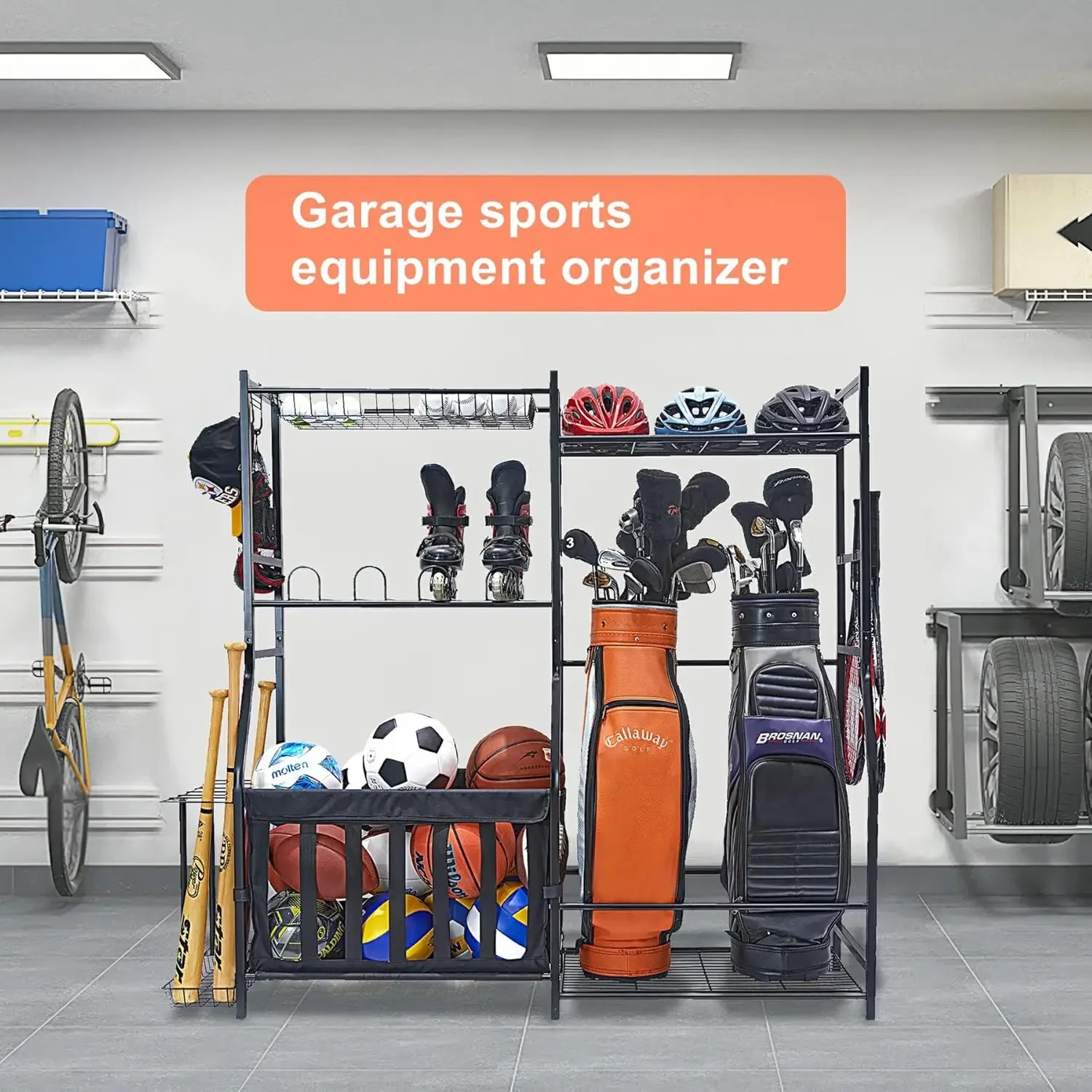 Garage Sports Equipment Organi - đánh giá và giá Golf Equipment Organizer For Garage