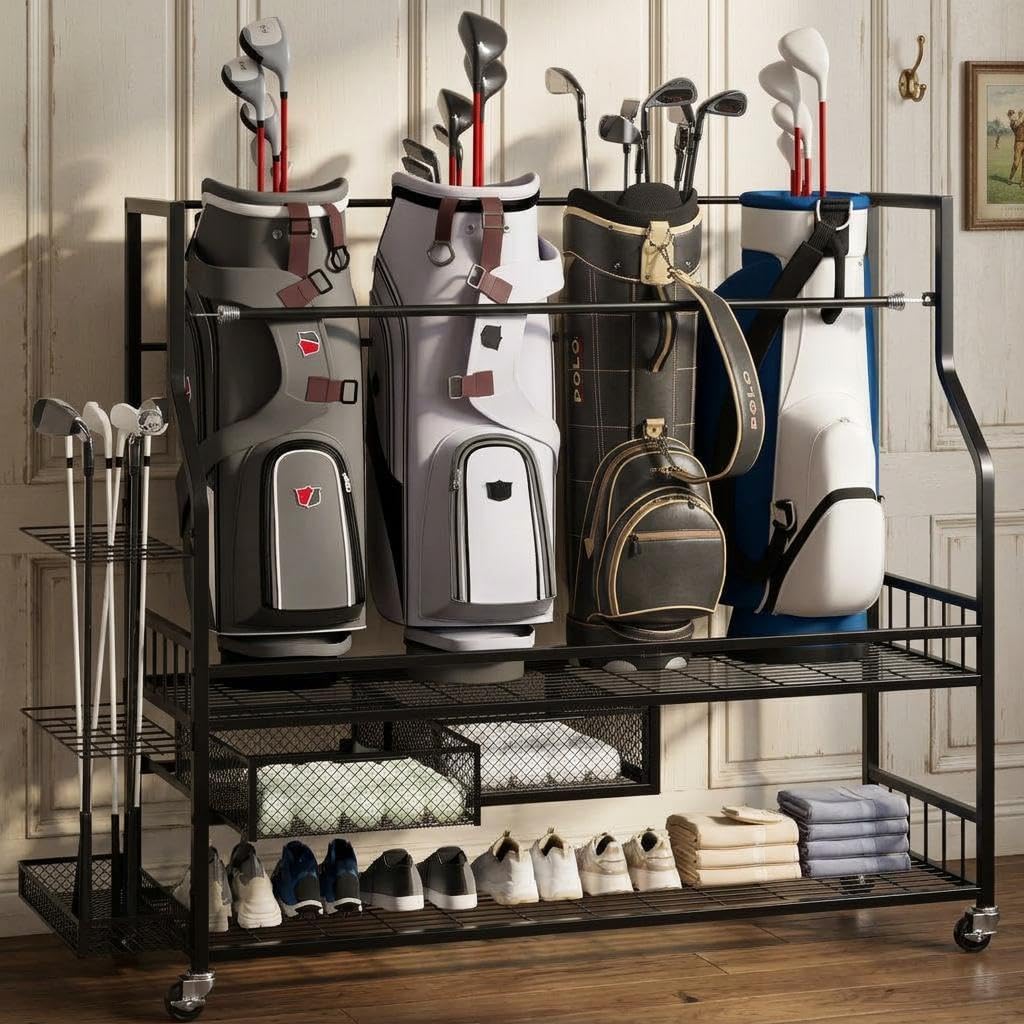 Golf Bag Storage Garage Organi - đánh giá và giá Golf Equipment Organizer For Garage