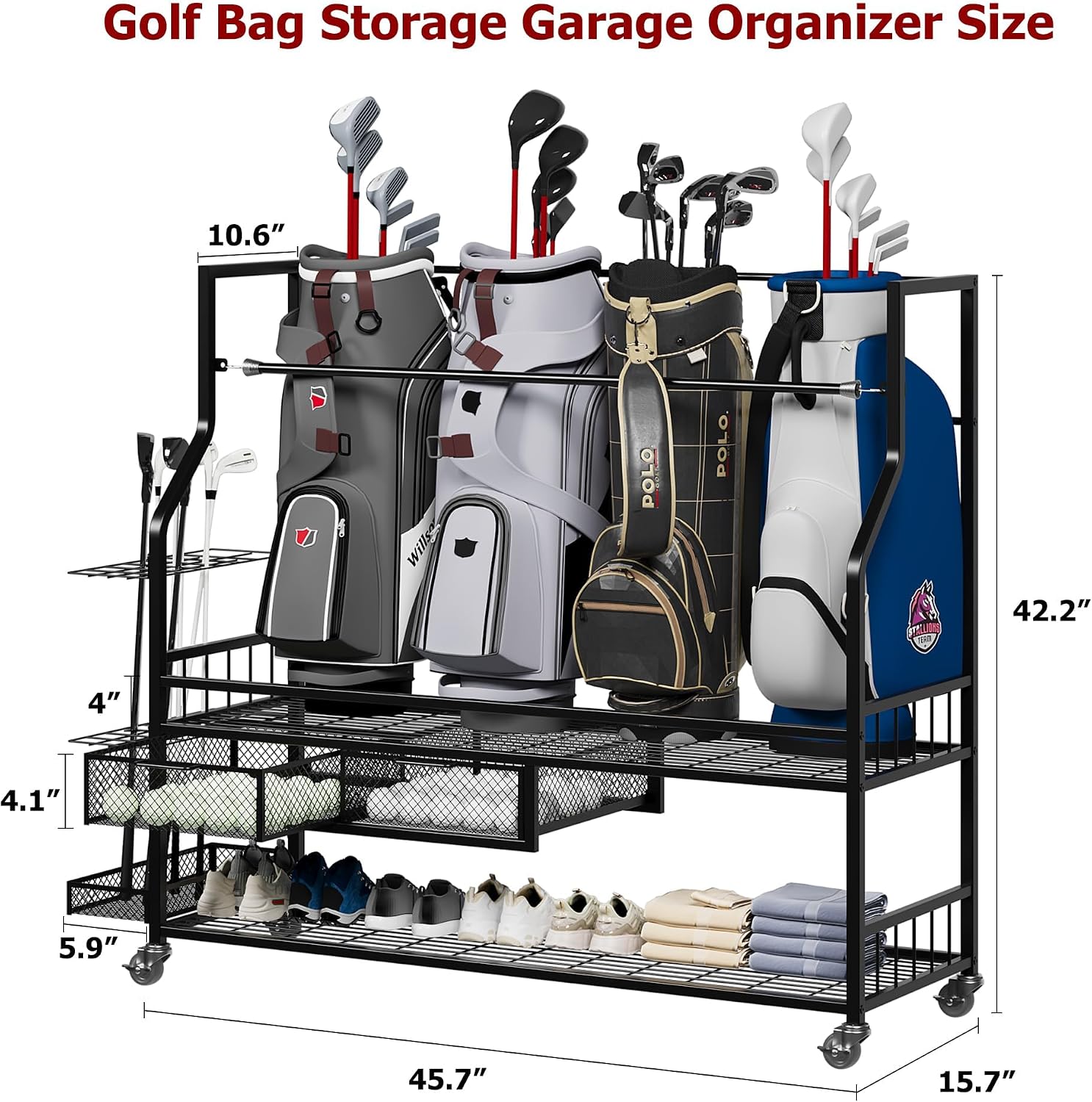 Golf Bag Storage Garage Organi - đánh giá và giá Golf Equipment Organizer For Garage